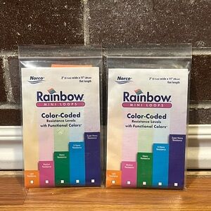Rainbow Color-Coded Resistance Bands Set